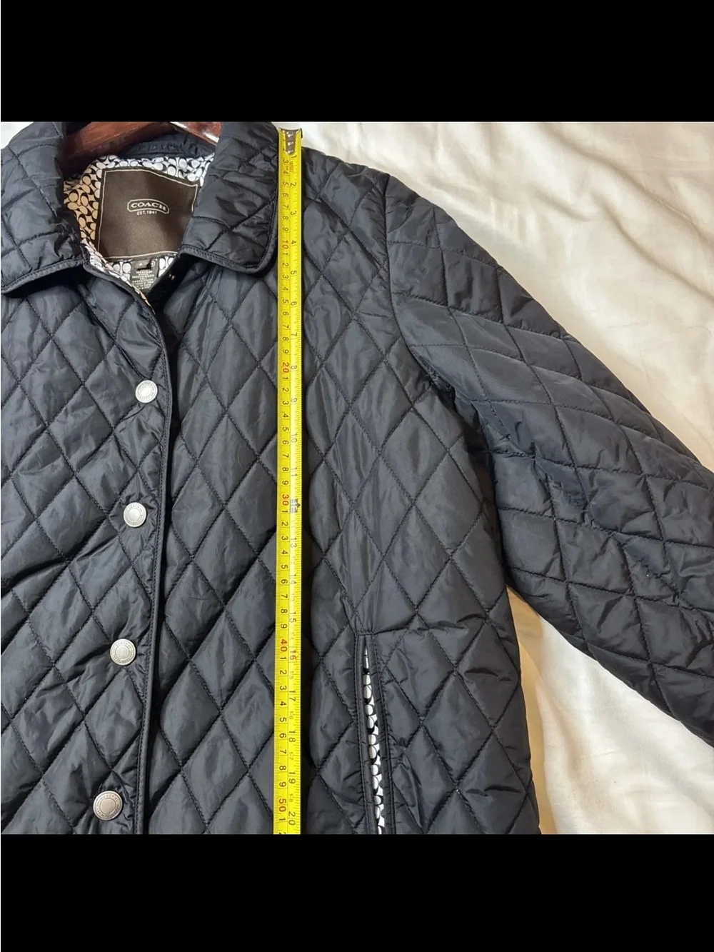 Coach signature quilted